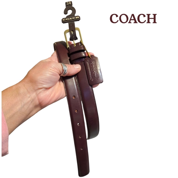 NEW Vintage Coach Cordovan Leather Belt with Hang Tag Style 5700 Costa Rica